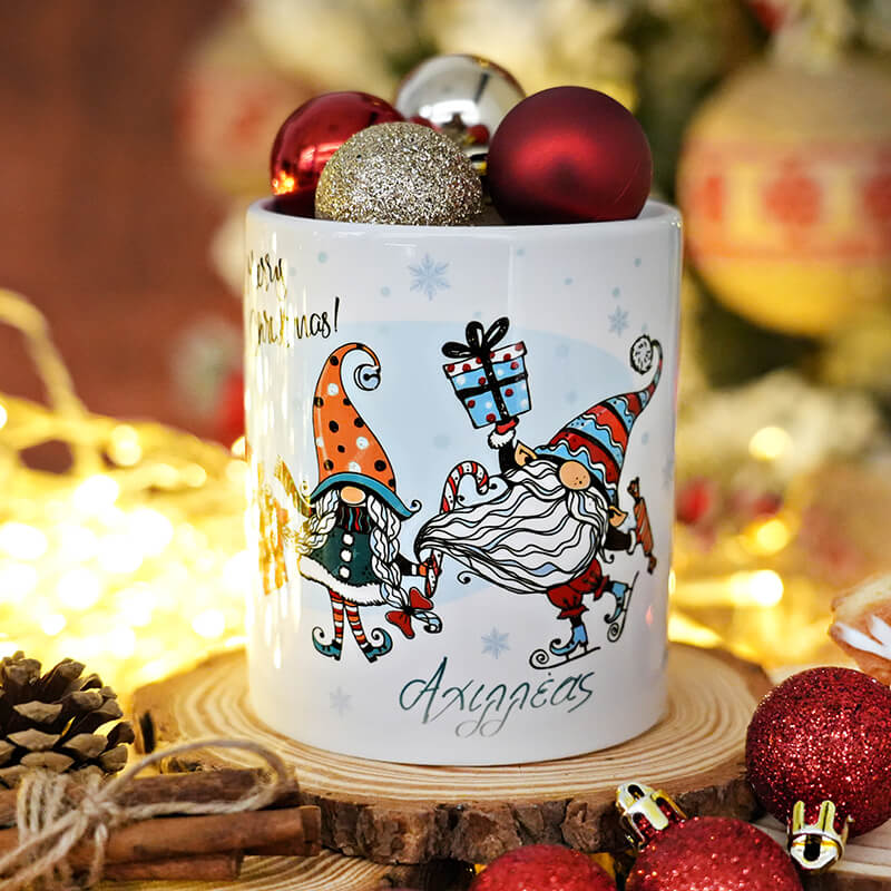 Κλασική κούπα με χριστουγεννιάτικη εκτύπωση