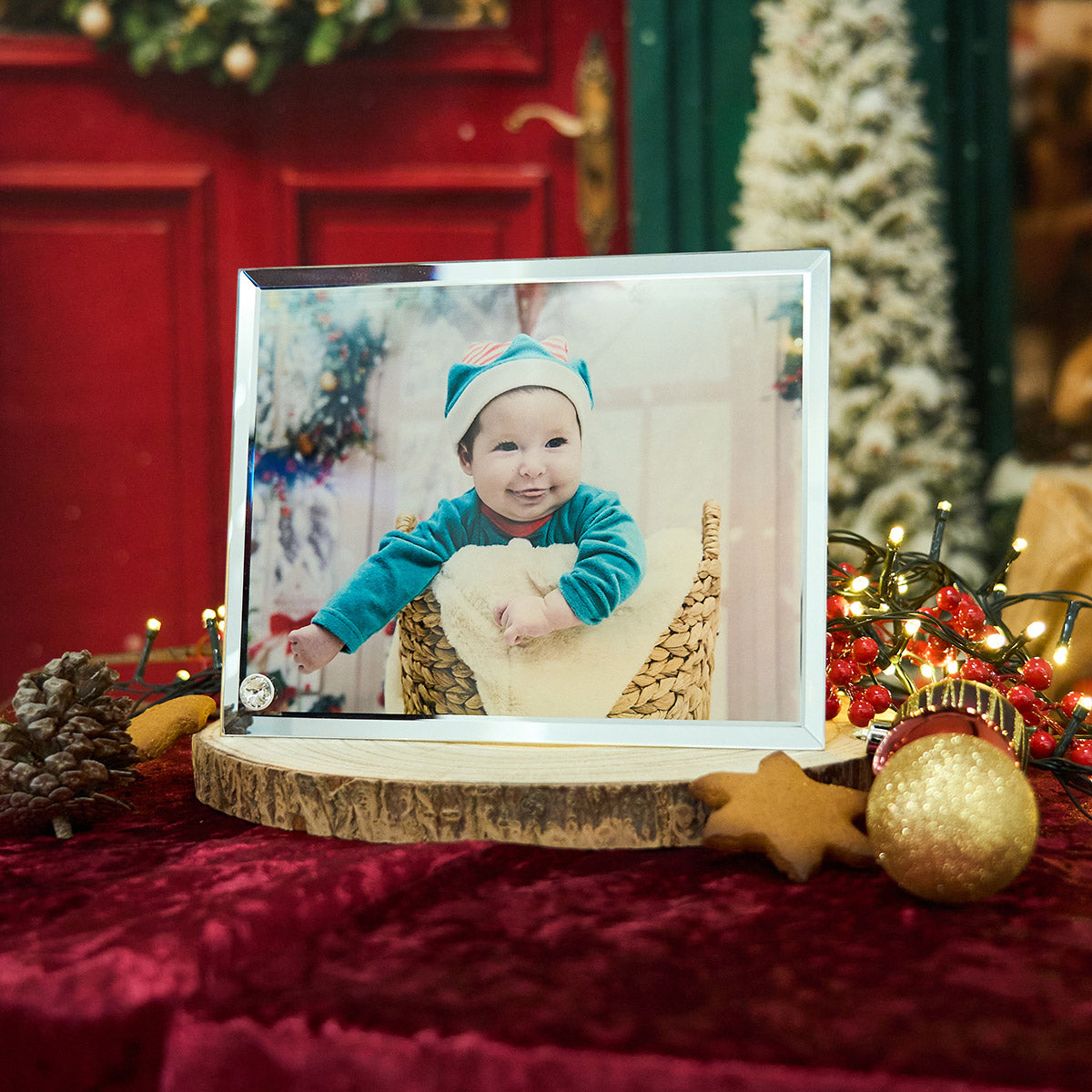 Γυάλινη κορνίζα καθρέφτης