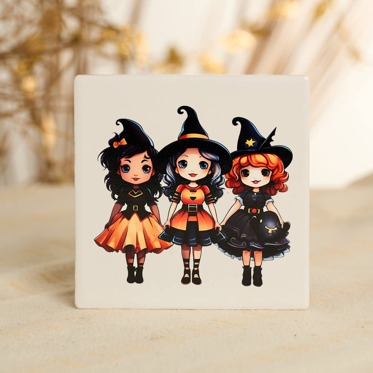 Κεραμικό σουβέρ με εκτύπωση 3 κοπέλες