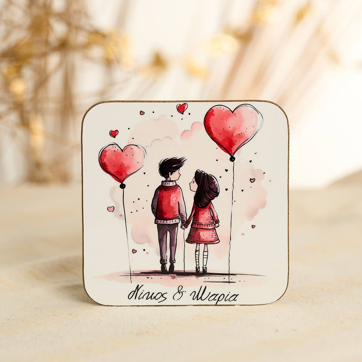 Ξύλινο σουβέρ με εκτύπωση