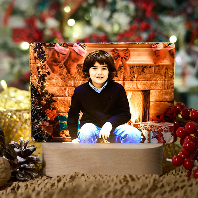 Χριστουγεννιάτικο Premium Φωτιστικό με φωτογραφία