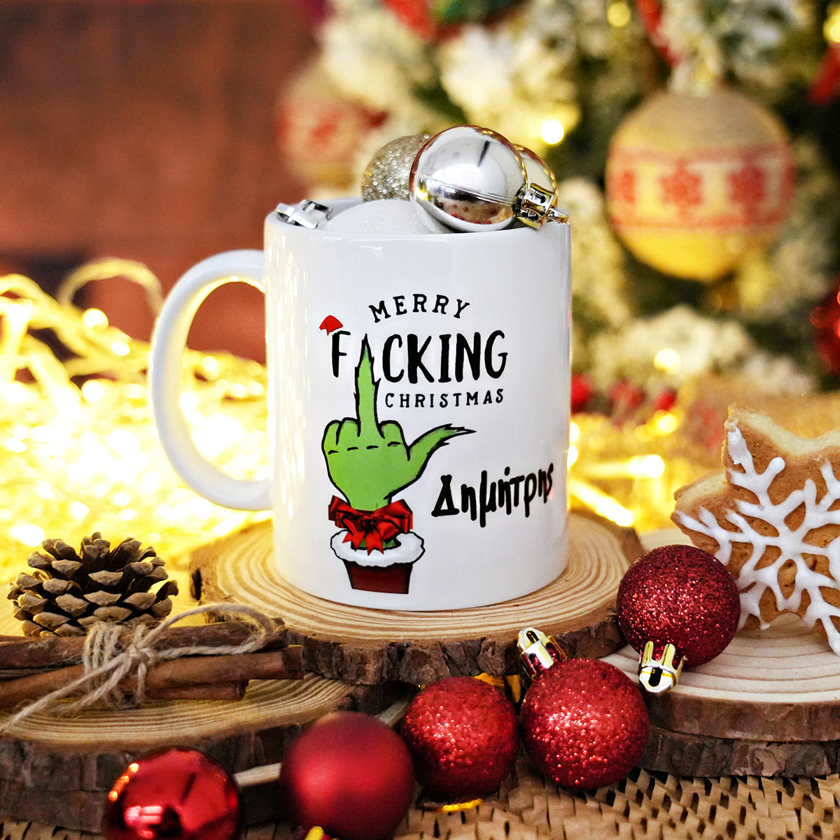 Χριστουγεννιάτικη κούπα fully customized